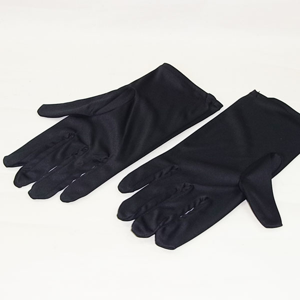 高級黒マイクロファイバー手袋（M）【1組入り】
